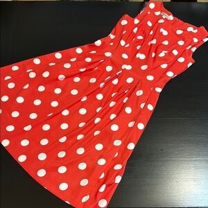 Dressbarn Vibrant Red Dress with White polkadots perfect for a day‎ at Disney